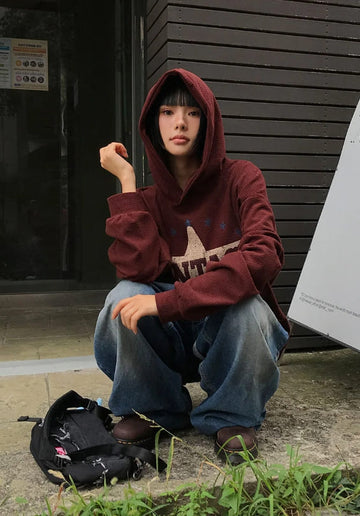 STAR CORDUROY HOODIE